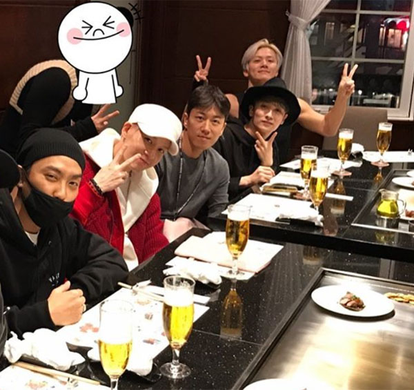 ▲양현석 YG대표가 젝스키스와의 회식 사진을 공개했다.(사진=양현석 인스타그램)