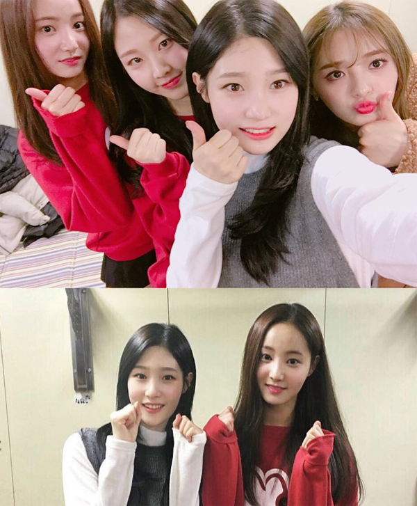 ▲정채연이 모모랜드 지원사격에 나섰다.(사진=정채연인스타그램)