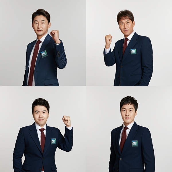 ▲왼쪽 상단부터 시계방향으로 이천수, 유상철, 박찬하, 김환 JTBC 해설위원(출처=JTBC)