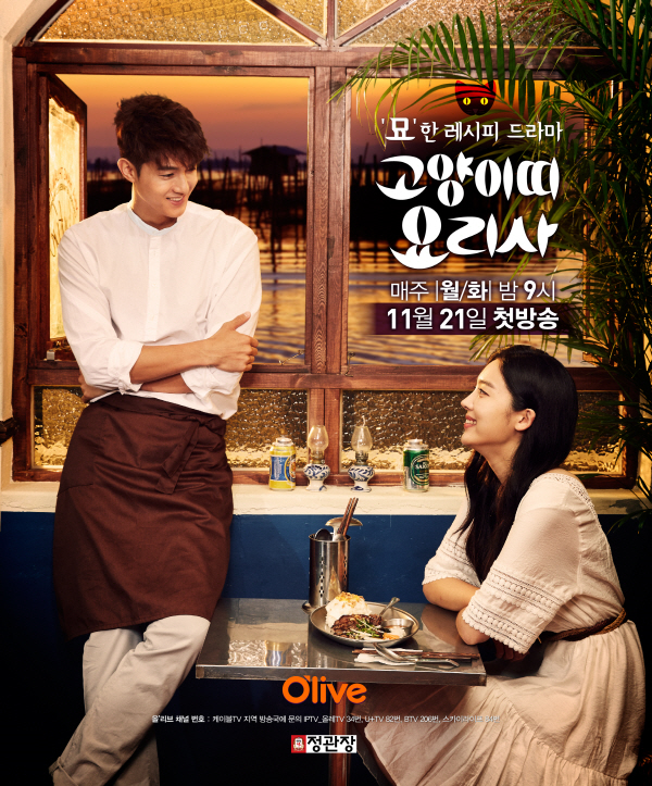 ▲올리브TV 새 드라마 '고양이띠 요리사' 공식 포스터(사진=올리브TV)
