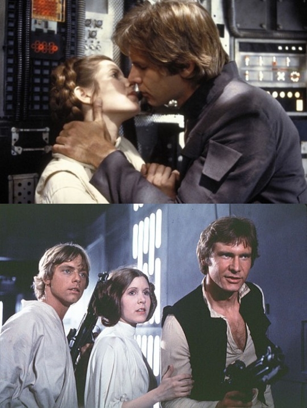 ▲캐리 피셔가 영화 '스타워즈' 촬영 당시 해리슨 포드와 불륜 관계였다 폭로했다.(사진=영화 '스타워즈' 스틸컷)