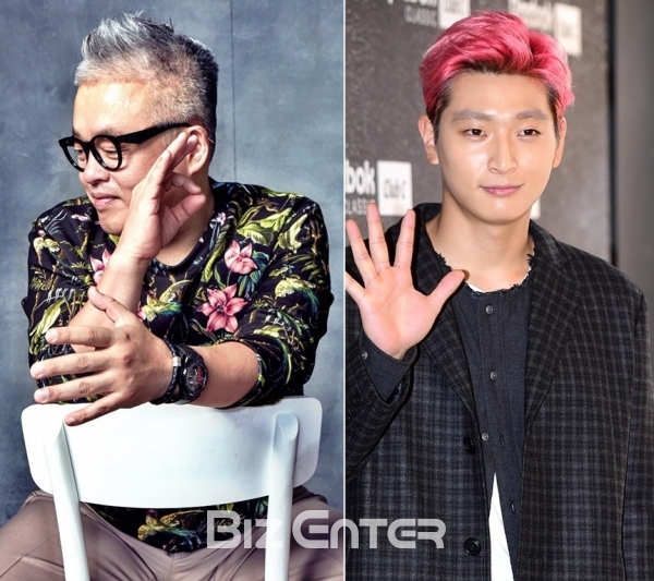 ▲김형석(왼쪽)과 정진운(사진=김형석 SNS, 윤예진 기자 yoooon@)