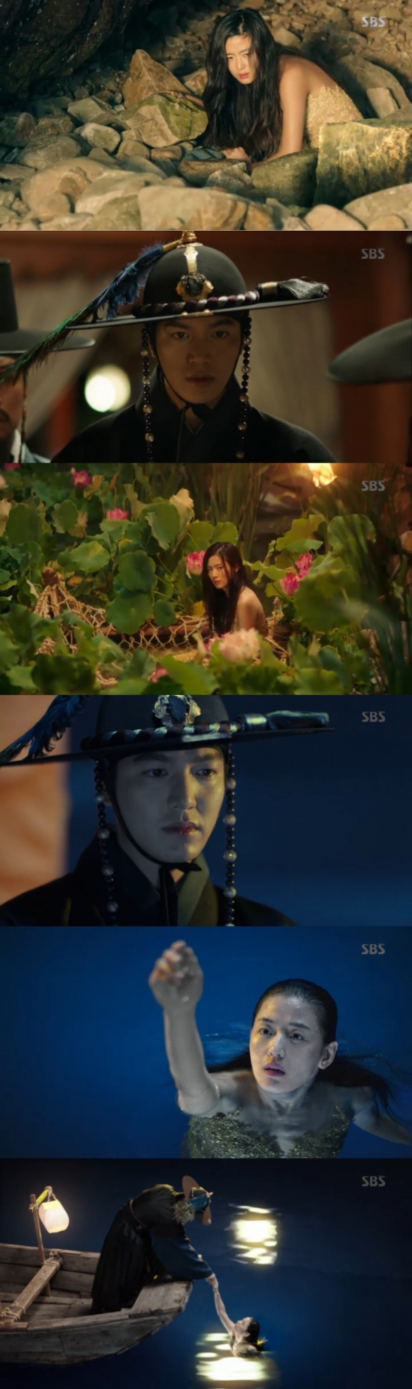 ▲'푸른 바다의 전설' 첫 방송(사진=SBS 새 수목드라마 '푸른 바다의 전설' 캡처)