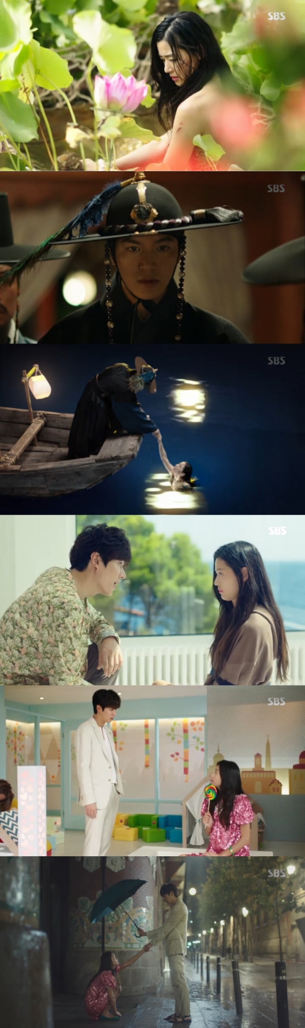 ▲'푸른 바다의 전설' 전지현 이민호(사진=SBS 새 수목드라마 '푸른 바다의 전설' 첫 방송 캡처)