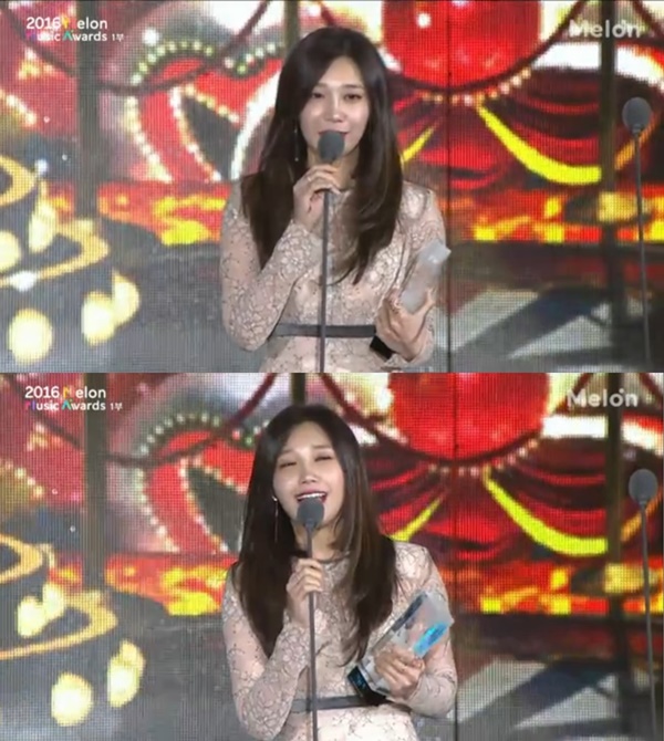 ▲에이핑크 정은지(사진=2016 멜론뮤직어워드 캡처)