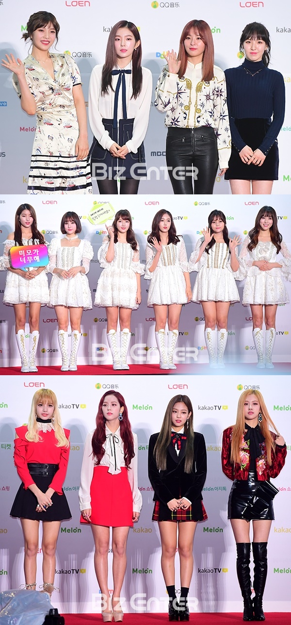 ▲레드벨벳 여자친구 블랙핑크(위부터 순서대로)(사진=윤예진 기자(yoooon@))