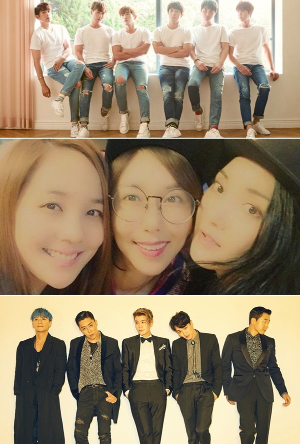 ▲(위부터) 신화 , S.E.S., 젝스키스(사진=신화컴퍼니, 바다 SNS, YG엔터테인먼트)