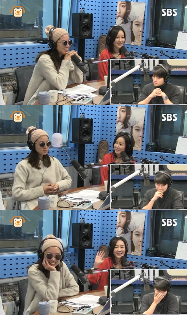 ▲배우 공효진, 엄지원, 스페셜DJ 옥택연(사진=SBS '최화정의 파워타임' 캡처)