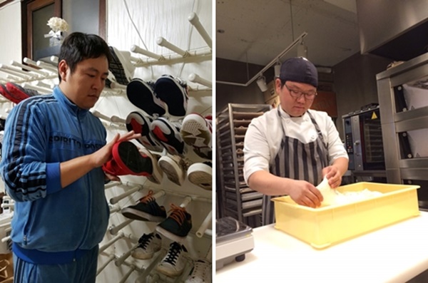 ▲'생활의 달인' 운동화 세탁의 달인(좌), 빵의 달인(사진=SBS)