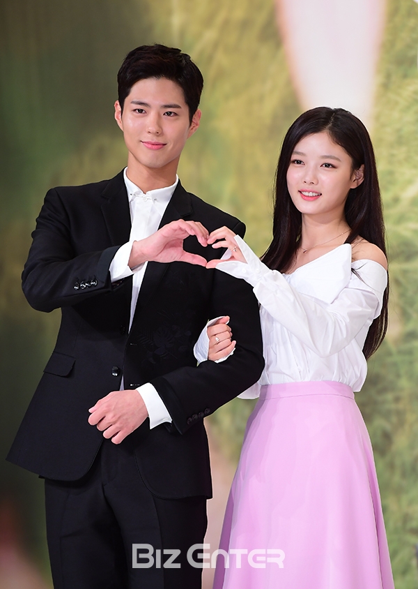 ▲배우 박보검(왼쪽)과 김유정(사진=윤예진 기자 yoooon@)