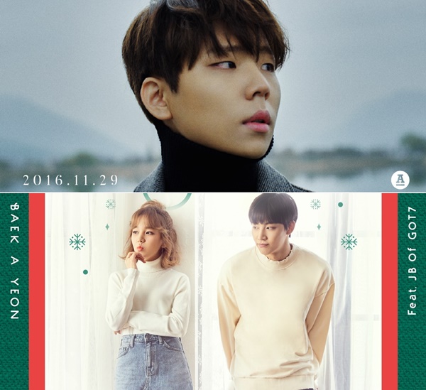 ▲가수 정승환(위)과 백아연(사진=안테나, JYP엔터테인먼트)