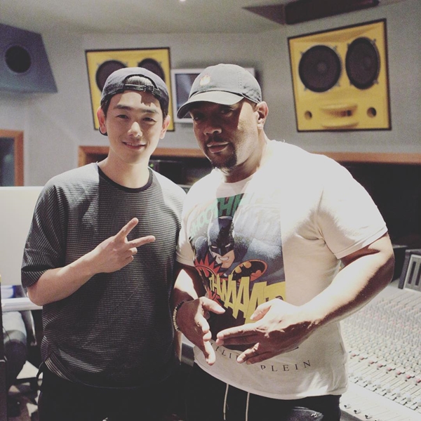 ▲가수 에릭남, 팀발랜드(사진=에릭남 인스타그램)