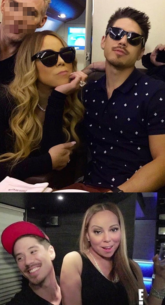 ▲머라이어 캐리가 연하남 댄서 브라이언 타나카와의 열애를 인정했다.(사진=브라이언 타나카 인스타그램, 유튜브 )