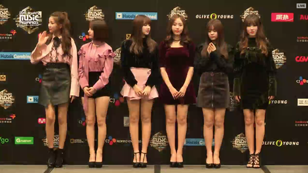▲걸그룹 여자친구(사진=CJ E&M 중계화면)