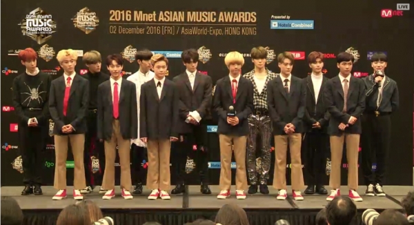 ▲그룹 NCT(사진=CJ E&M 중계화면)