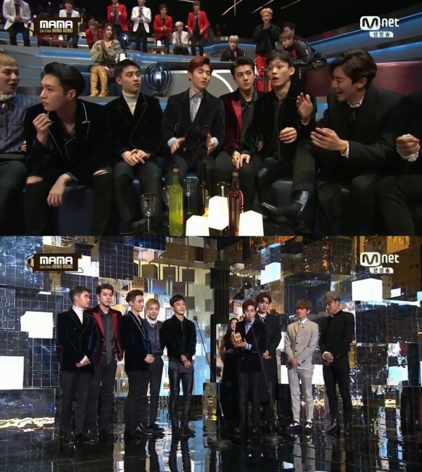 ▲그룹 엑소(사진=Mnet 'MAMA' 방송화면)