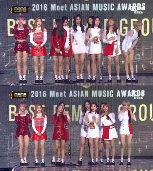 ▲걸그룹 트와이스(사진=Mnet 'MAMA' 방송화면)
