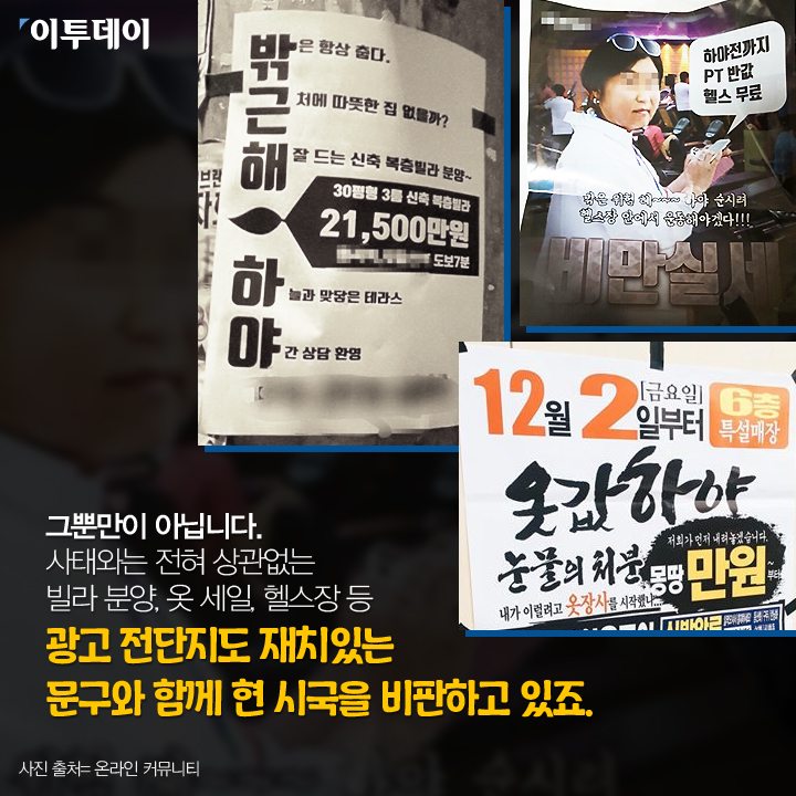 [카드뉴스 팡팡] 일상속에 번진 “박근혜는 하야하라”