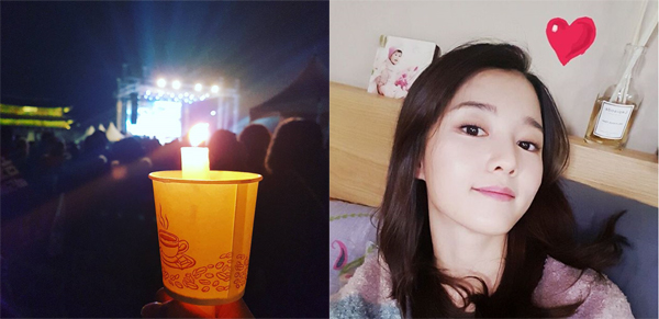 ▲배우 남보라가 촛불집회 참석을 인증했다.(사진=인스타그램)
