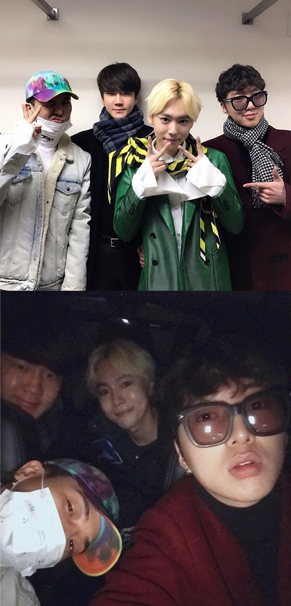 ▲그룹 위너 송민호, 이승훈, 김진우, 강승윤(사진=위너 이승훈, 강승윤 인스타그램)