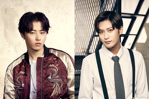 ▲뮤지컬 '인더하이츠'에 캐스팅된 블락비 유권(좌측, 우스나비 役), 재효(베니 役)(사진=세븐시즌스)