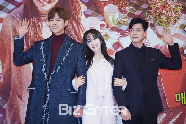 ▲SBS 새 아침연속극 '아임쏘리 강남구' 박선호 김민서 이인(좌측부터)(사진=구혜정 객원기자 photonine@)