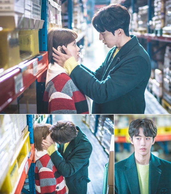 ▲'역도요정 김복주' 남주혁 이성경 첫 키스(초록뱀미디어)