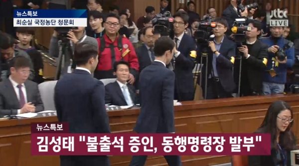 (사진=JTBC '최순실 국정농단 국회청문회')