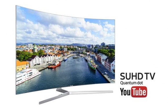 ▲‘유튜브 HDR’ 서비스를 최근 시작한 삼성 퀀텀닷 SUHD TV. (사진제공=삼성전자)