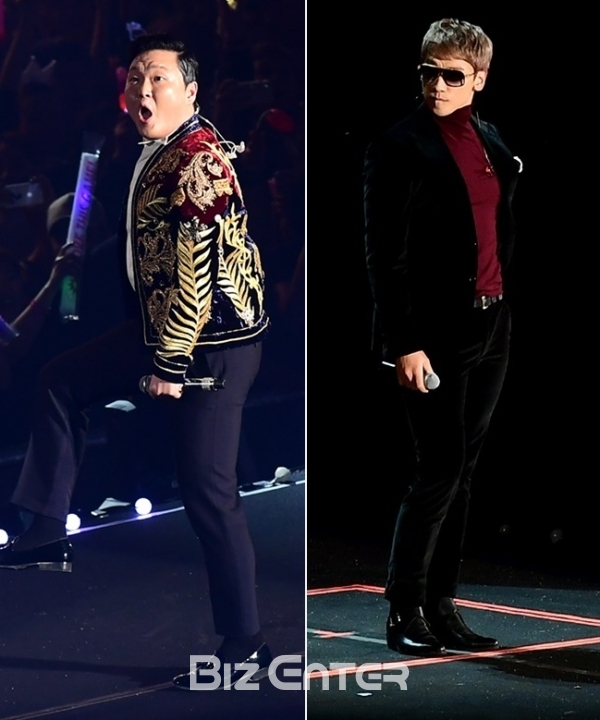 ▲가수 싸이(왼쪽), 비(사진=윤예진 기자 yoooon@)