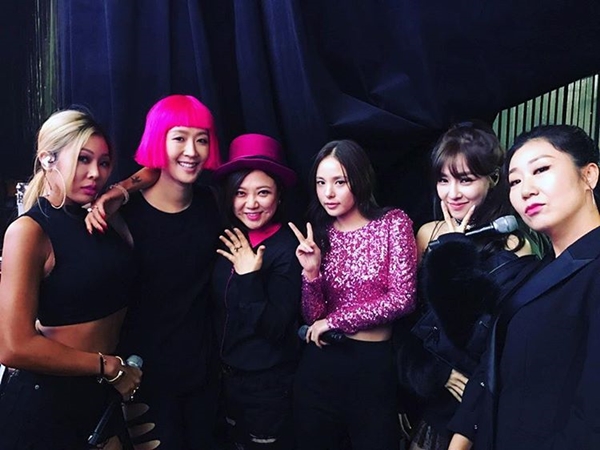 ▲KBS2 '언니들의 슬램덩크' 제시, 홍진경, 김숙, 민효린, 티파니, 라미란(사진=김숙 인스타그램)