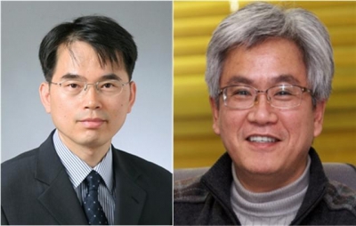 ▲박제근(왼쪽) 서울대 교수와 임대식 카이스트 교수가 올해의 한국과학상을 수상했다. (사진제공=미래부)
