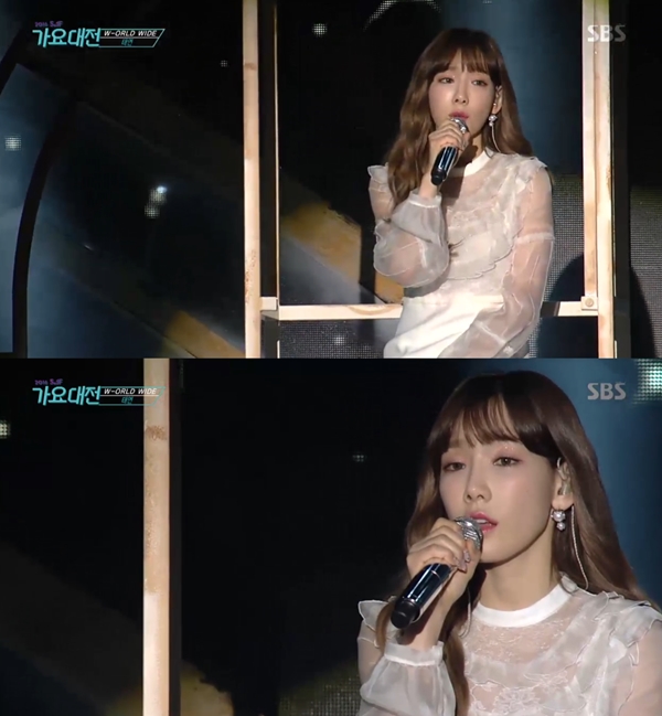 ▲그룹 소녀시대 멤버 태연(사진=SBS '2016 SAF SBS 가요대전')