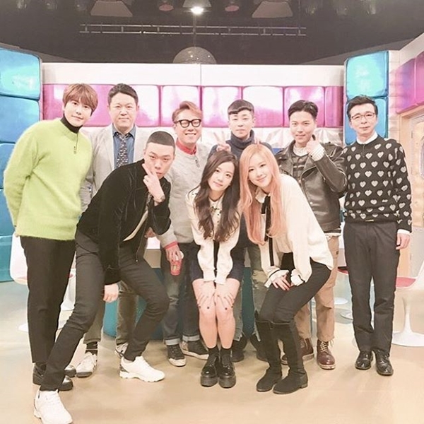 ▲MBC '라디오스타' 규현, 김구라, 윤종신, 딘딘, 지조, 김국진, 블랙핑크 로제, 블랙핑크 지수, 비와이(시계방향으로)(사진=지조 인스타그램)