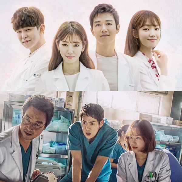 ▲성공을 거둔 SBS 월화드라마 '닥터스'(위), '낭만닥터 김사부'(사진=SBS)