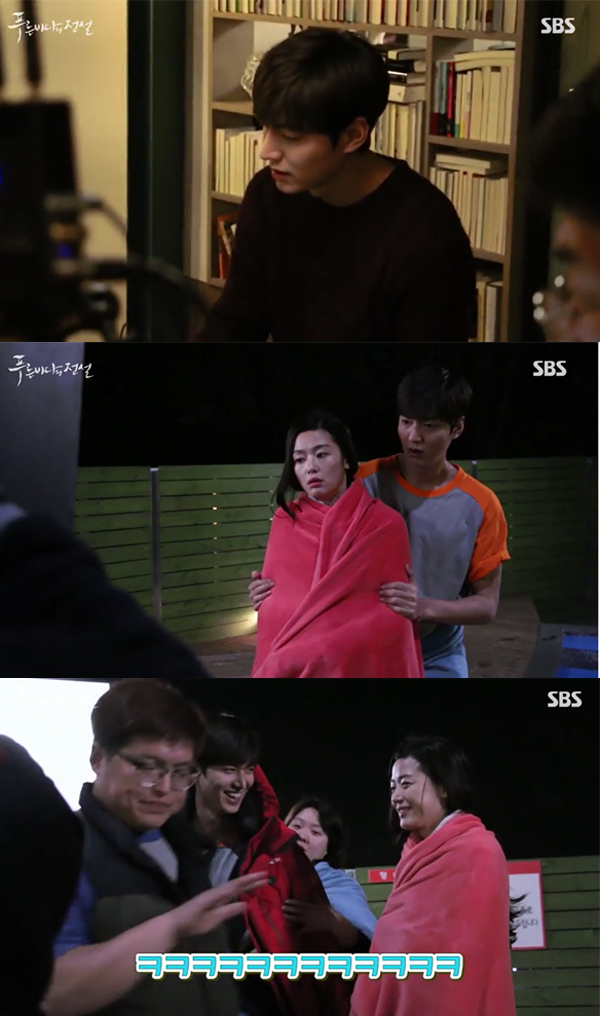 ▲'푸른 바다의 전설' 메이킹 영상 캡처(사진=SBS)