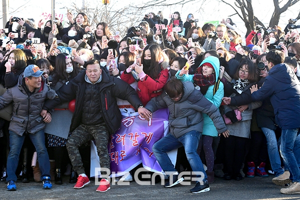 ▲김재중 전역식 현장(사진=윤예진 기자 yoooon@)