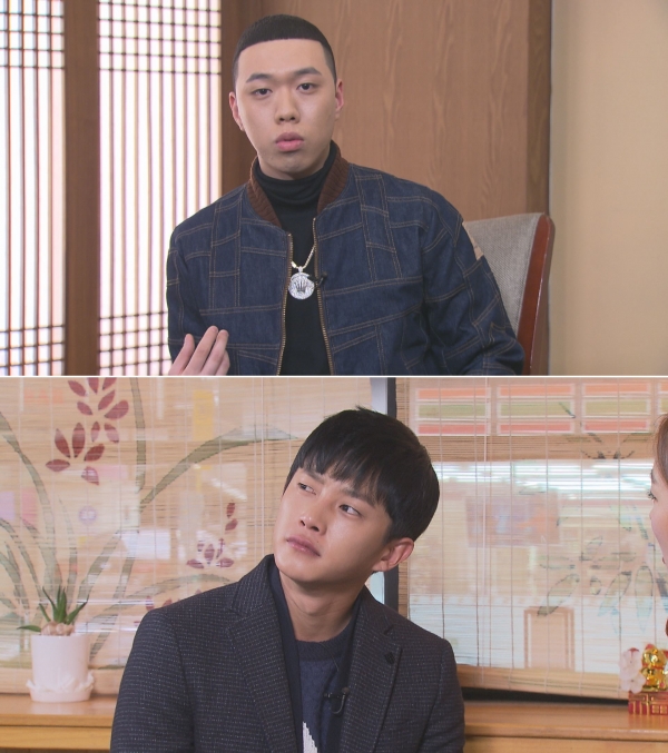 ▲'본격연예 한밤'과 인터뷰에 나선 래퍼 비와이, 배우 김민석(사진=SBS)