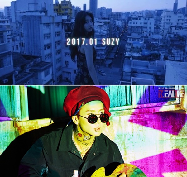 ▲미스에이 수지(위쪽)와 빅스 라비(사진='MAMA', 젤리피쉬엔터테인먼트)