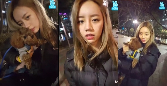 ▲그룹 걸스데이 혜리(사진=V앱)