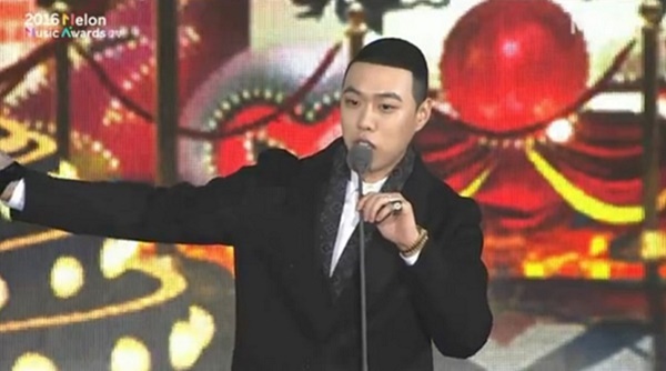 ▲비와이(사진=2016 멜론뮤직어워드 캡처)