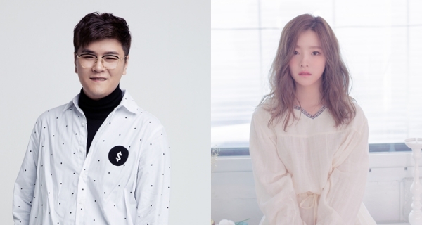 ▲가수 신용재(왼쪽)와 벤(사진=더바이브엔터테인먼트)