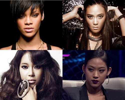 (▲헐리우드 가수 리한나, 윤미래 코스모폴리탄, 백지영 WS뮤직, 나다 엠넷)