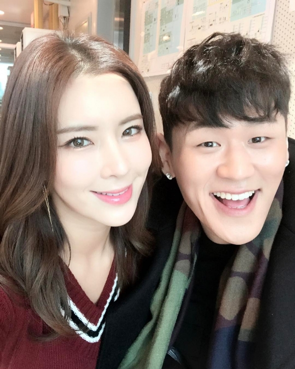 ▲뮤지컬배우 정선아(좌측)와 강홍석(사진=정선아 SNS)