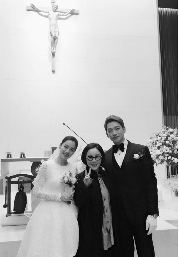 ▲배우 김태희, 정샘물 메이크업아티스트, 가수 겸 배우 비(사진=정샘물 인스타그램)