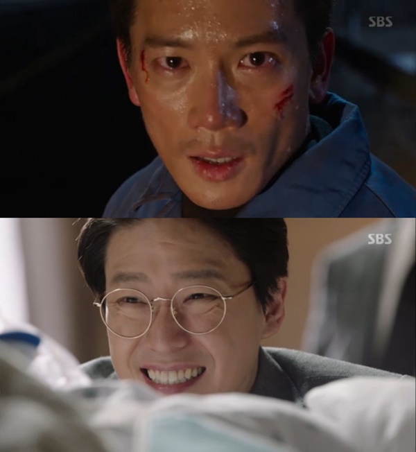 ▲'피고인' 지성, 엄기준(사진=SBS 새 월화드라마 '피고인' 1회 캡처)