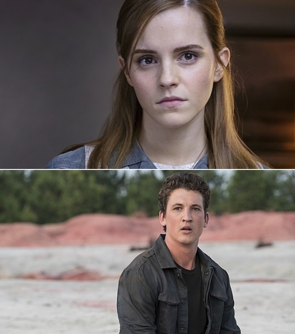 ▲배우 엠마왓슨(상단), 마일즈 텔러(사진=영화 스틸)