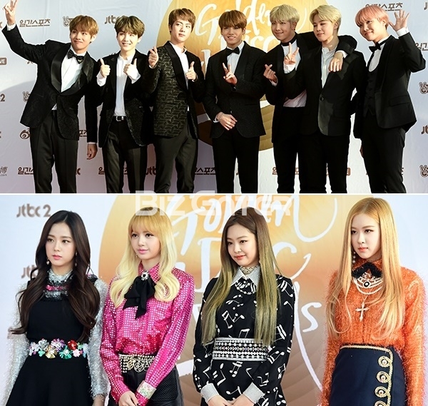 ▲그룹 방탄소년단(상단)과 블랙핑크(사진=윤예진 기자 yoooon@)