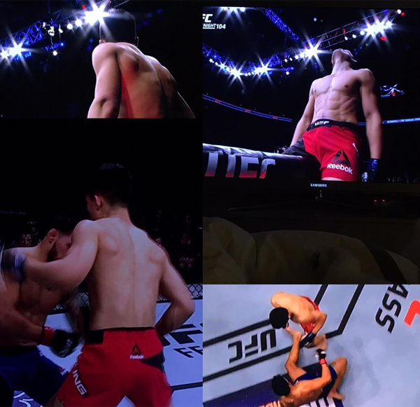 ▲정찬성 UFC 복귀전 캡처(사진=인스타그램)