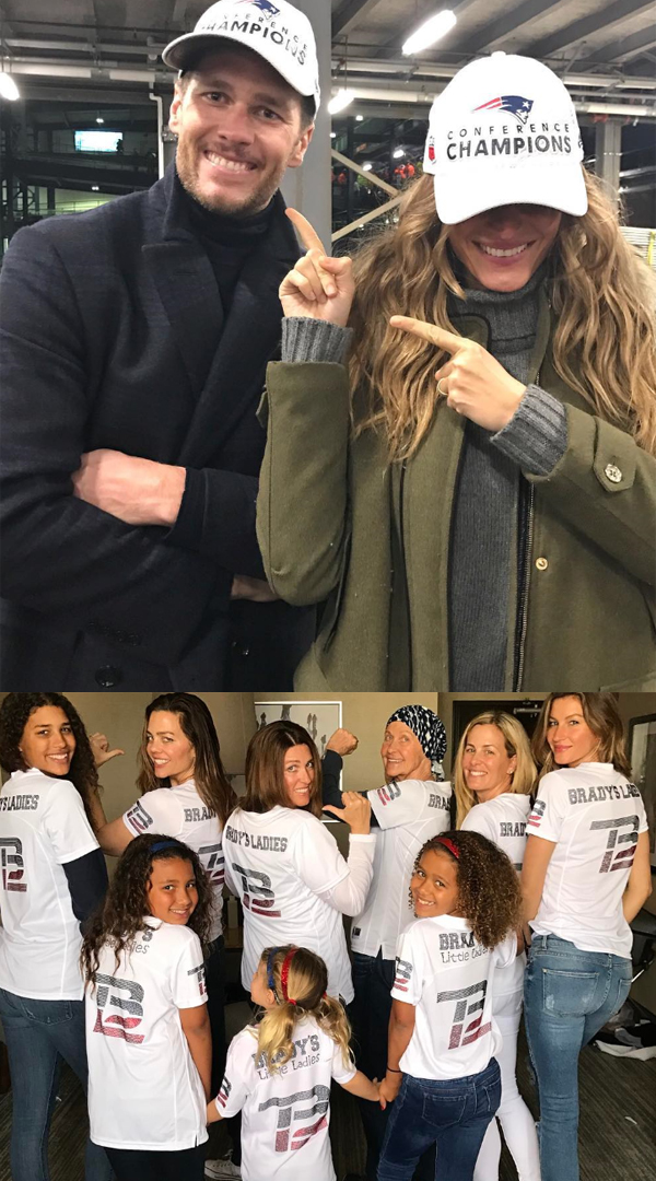 ▲'슈퍼볼' 뉴잉글랜드 패트리어츠 쿼터백 톰 브래디-모델 지젤 번천 부부 (사진=인스타그램)